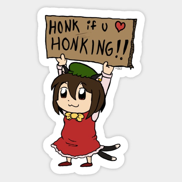 Honk If You Love Honking! Sticker by CatBountry